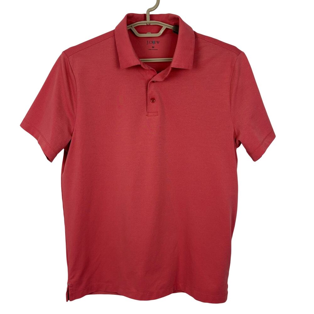 J. Crew NEW Classic Untucked performance piqué polo shirt Med Seasoned Red 2025